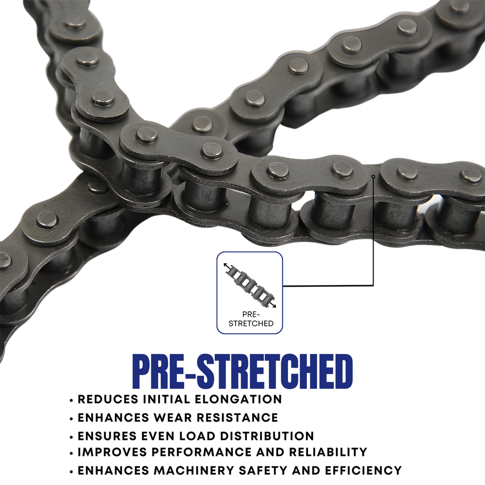#50 Roller Chain 10 Feet with 1 Connecting Links