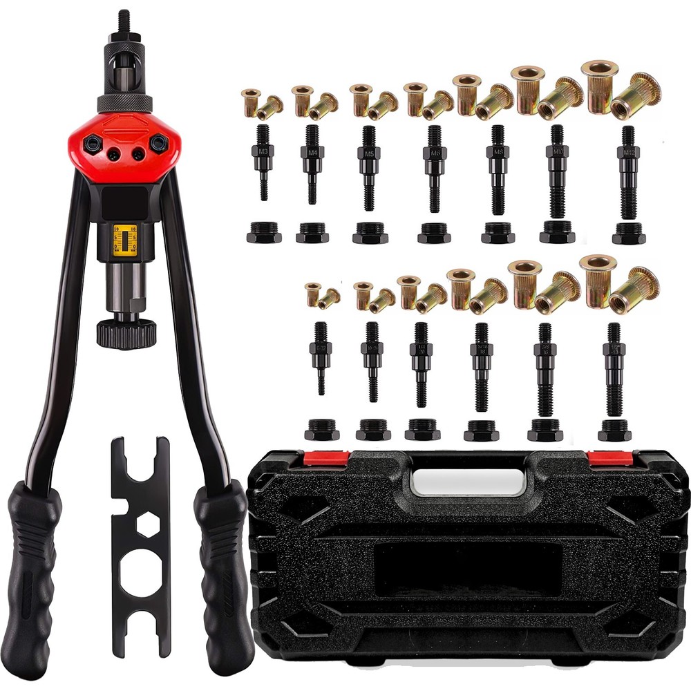 16'' Rivet Gun Rivnut Thread Setting Tool Nut Setter NutSert Metric&SAE 200 Nuts