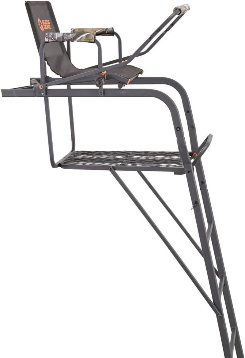 15.5' Climbing Ladder Tree Stand for Hunting with Mesh Seat 300 LBS