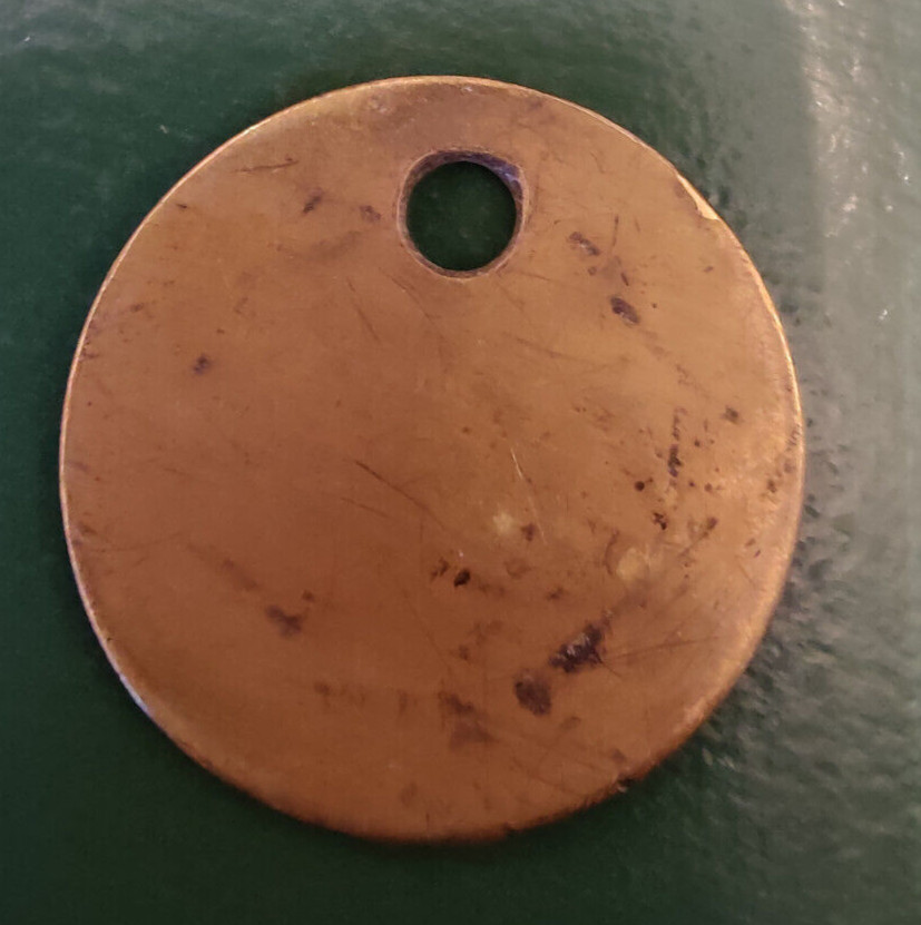 GRIMETHORPE Colliery Pit Check Tally - marked GRIMETHORPE COLLIERY 687