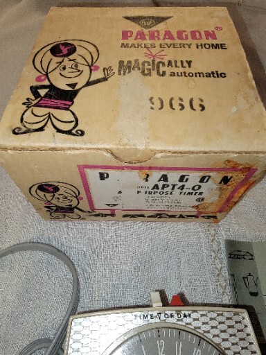Vintage Paragon Time Switch Model APT4-0 all purpose timer Tested W/Box