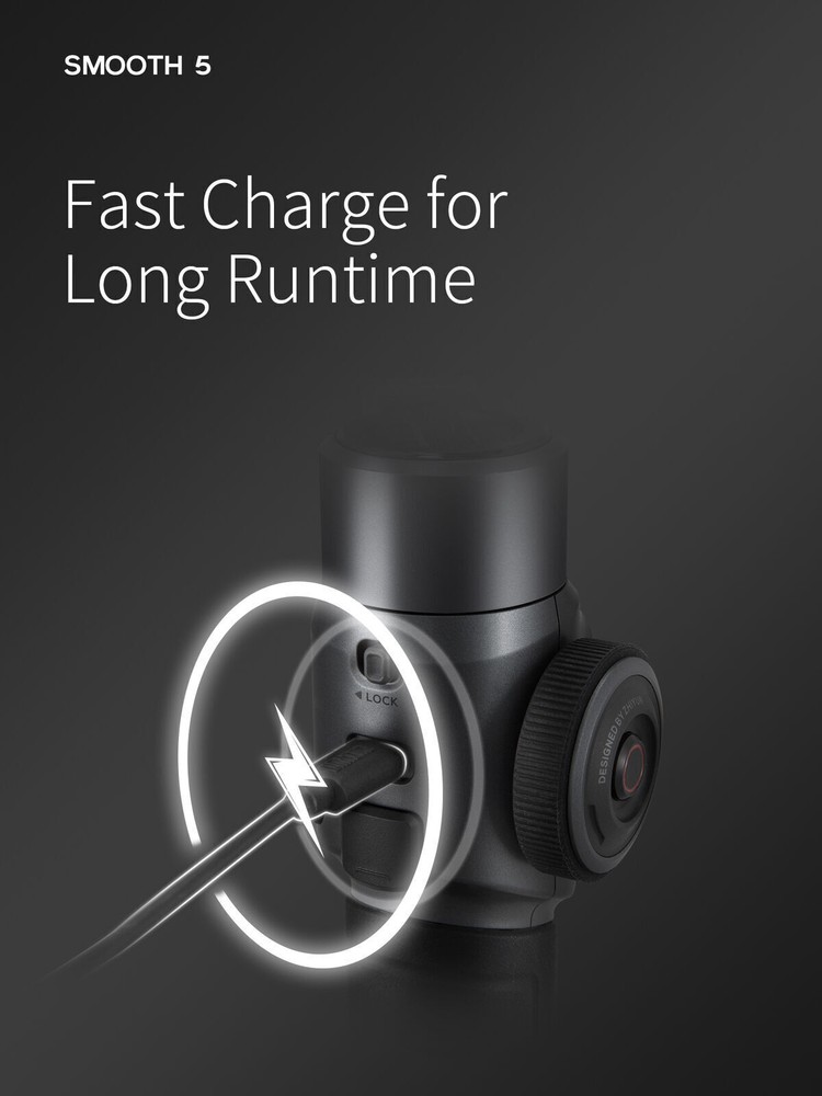 Zhiyun Smooth 5 Combo, 3-Axis Smartphone Gimbal Stabilizer for iPhone Android