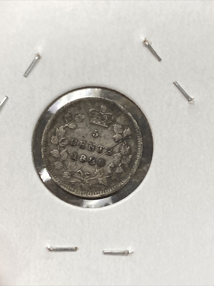 1886 small 6 canada 5 cents