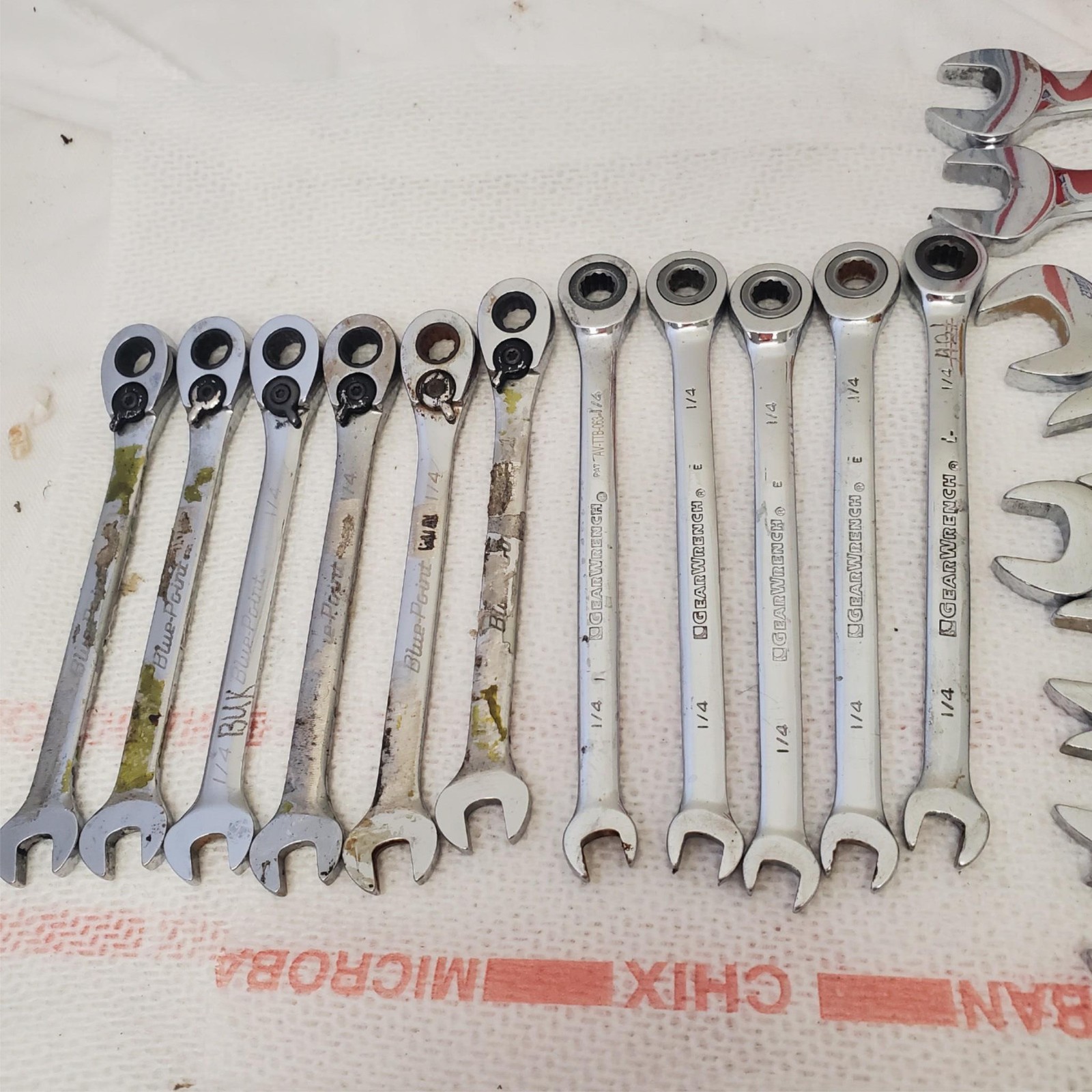 Lot of 28 Gear Wrench & Blue Point Combination Wrench Set LOT-388