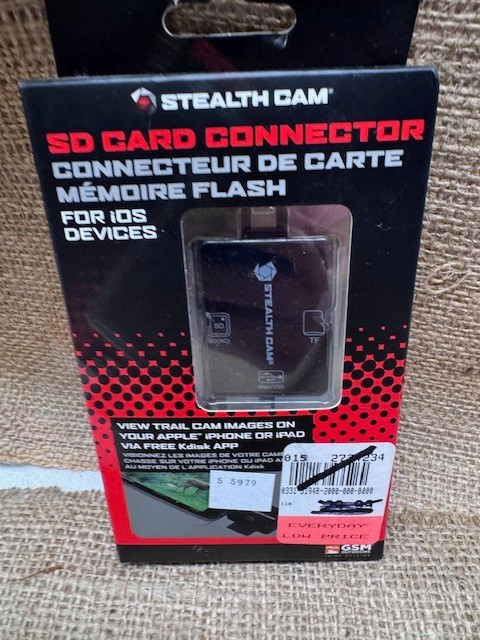 Stealth Cam Triple Connection SD MICRO Memory Card Reader Android/IOS STC-DDMCR