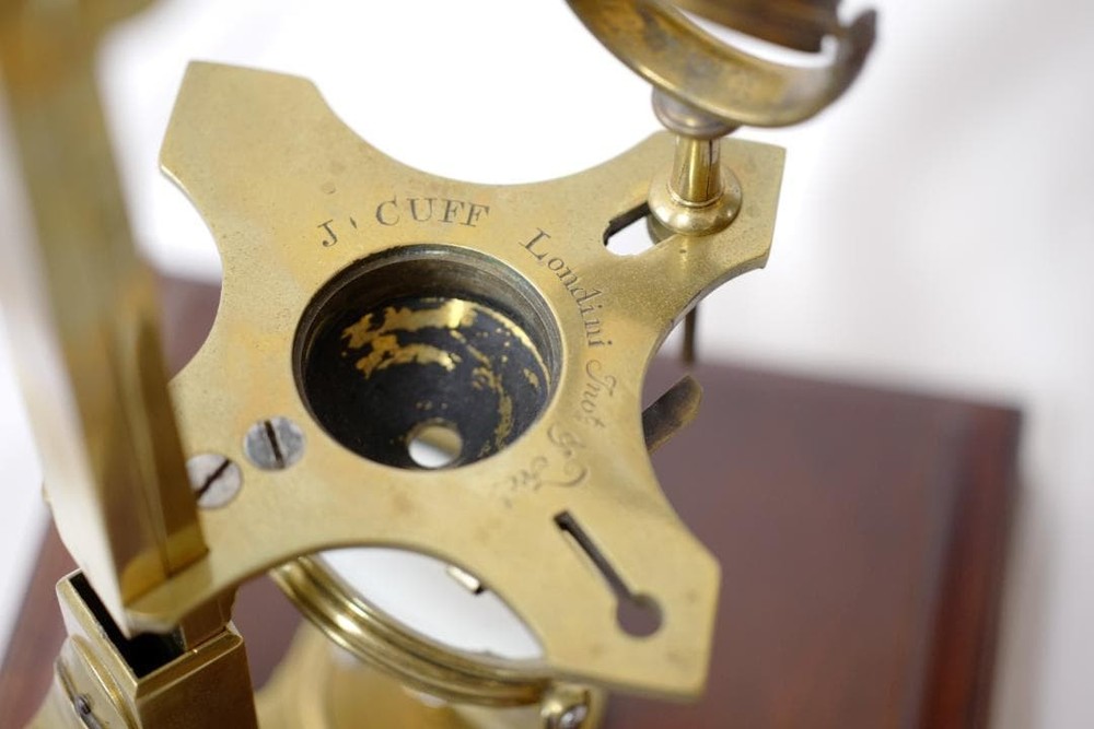 microscope antique collectible John Cuffe's compound microscope Maltese cross