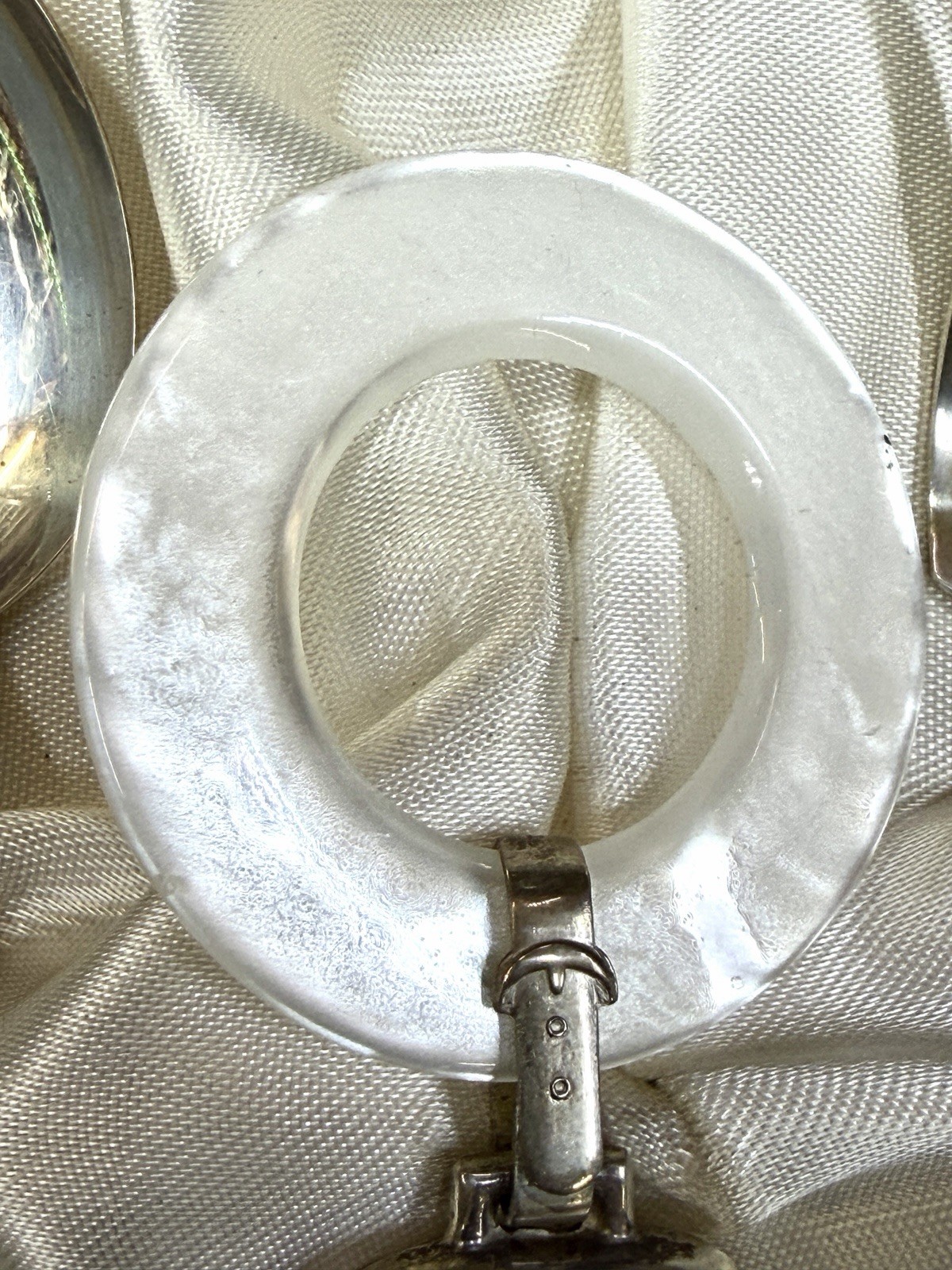 WEB Sterling Silver .925 3pc Set Baby Rattle Teething Ring Birth Spoon Fork Set