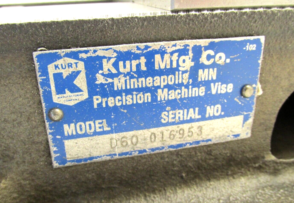 KURT ANGLOCK 6" MILLING MACHINE VISE - #D60