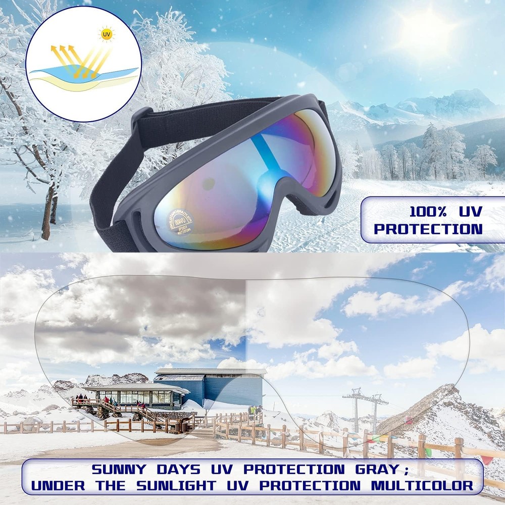02.black Frame With Multicolor Lens + Black Gray Transparent