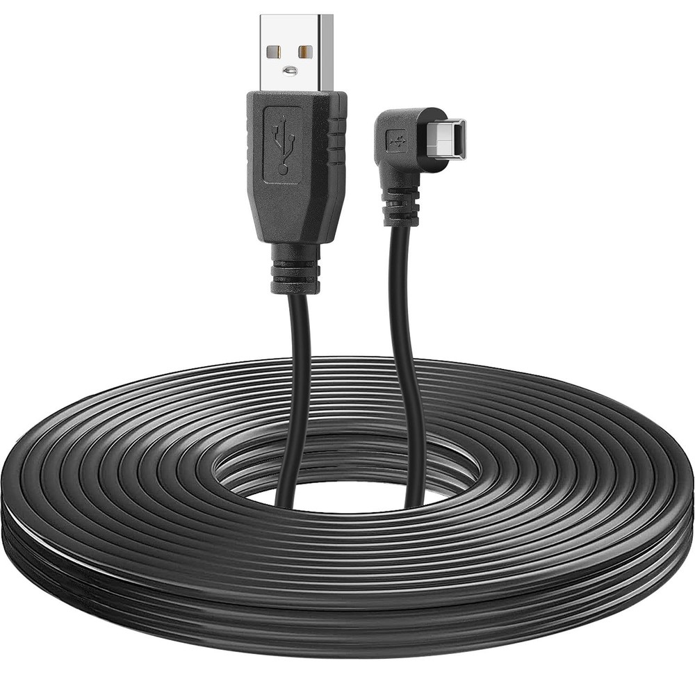 PASOW Mini USB Power Cable 90 Degree Right Angle (No Data 11.5FT,