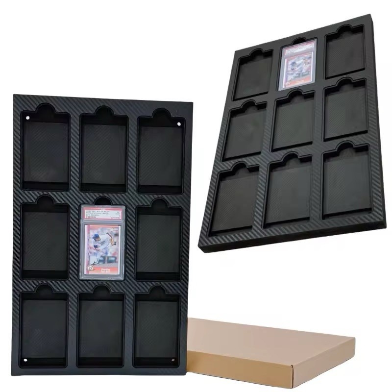 Graded Cards Wall Mount display Premium– Custom 9-Slab Frame | PSA / CGC