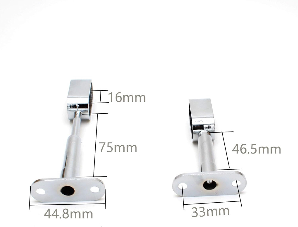 OvalRetractable Wardrobe Bracket, 16 mm Diameter, Ceiling Mounted Track Bar S...