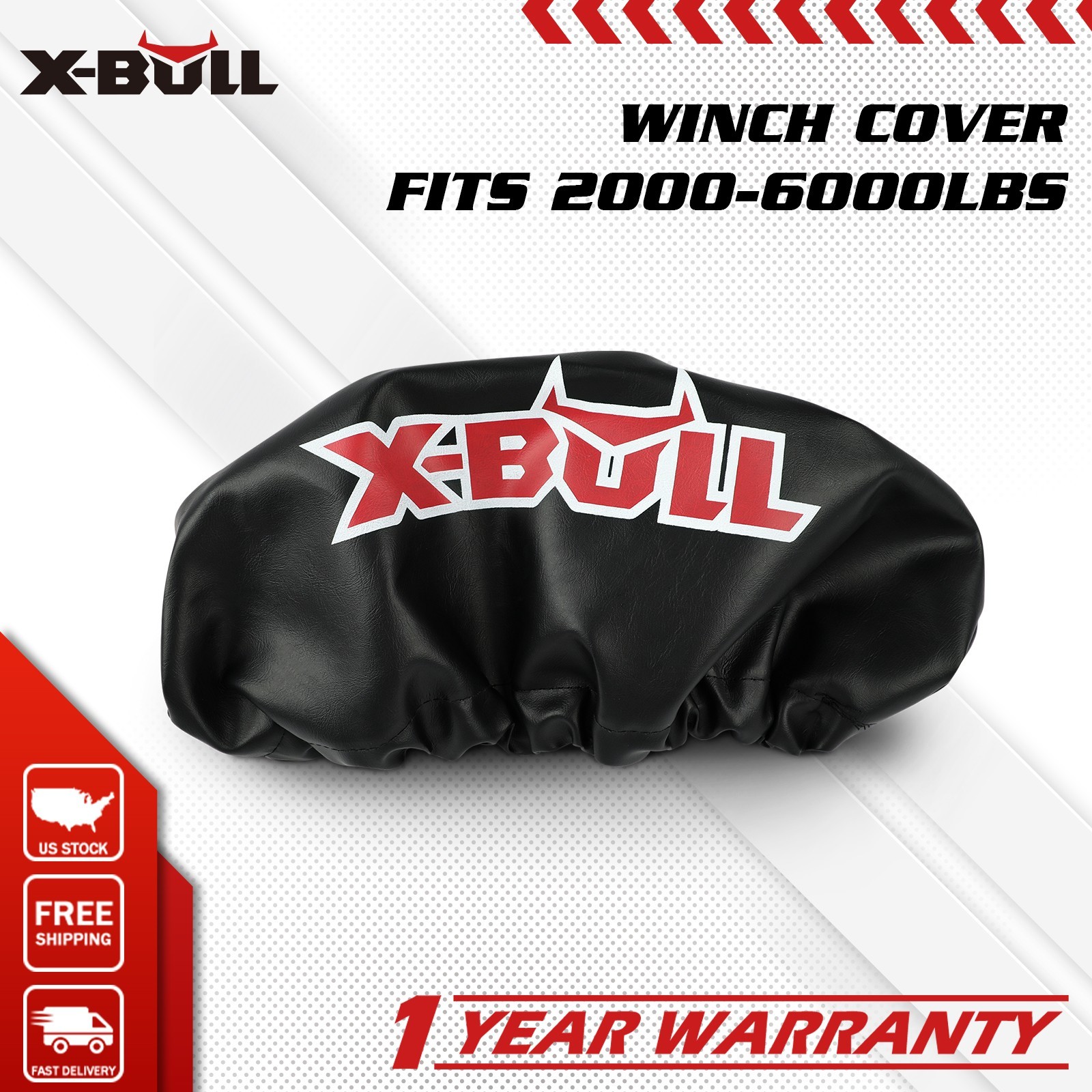 X-BULL Winch Cover Waterproof Soft Dust Neoprene Fits 9500-14500LBS Universal