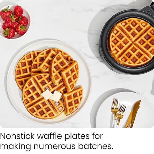 Chefman Anti-Overflow Belgian Waffle Maker w/Shade Selector, Assorted Colors