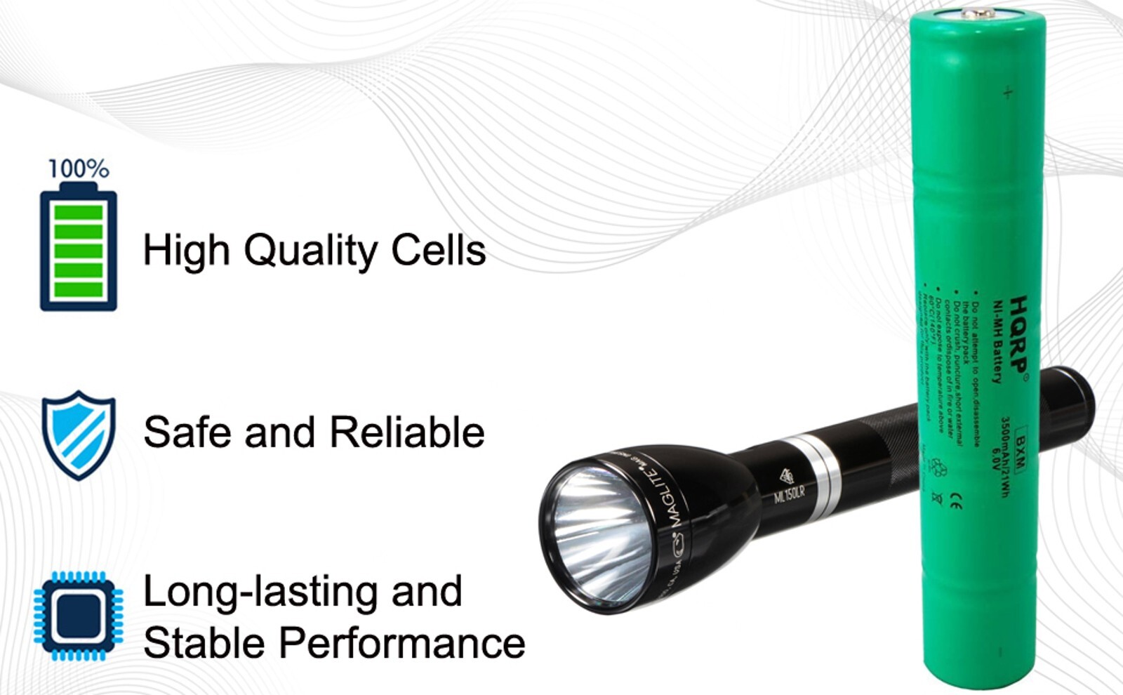 Battery for Streamlight SL20 20170 26000 26010 26060 26120 TS522 Flashlight