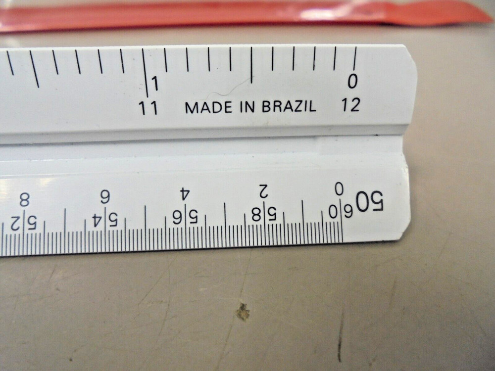 Staedtler Engineer 987 18-34 Triangular Scale Ruler Plastic