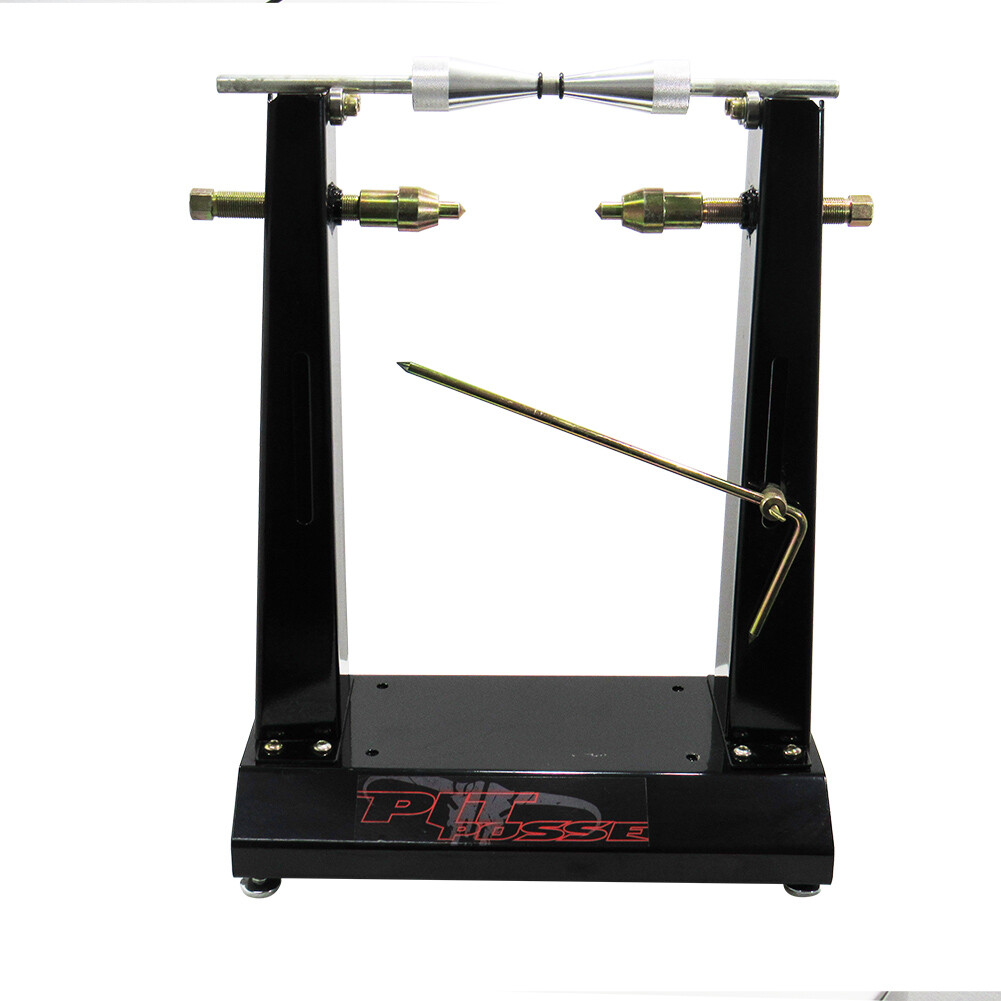 Pit Posse Motorcycle Rim Tire Wheel Balancer Balancing Spin Static Truing Stand
