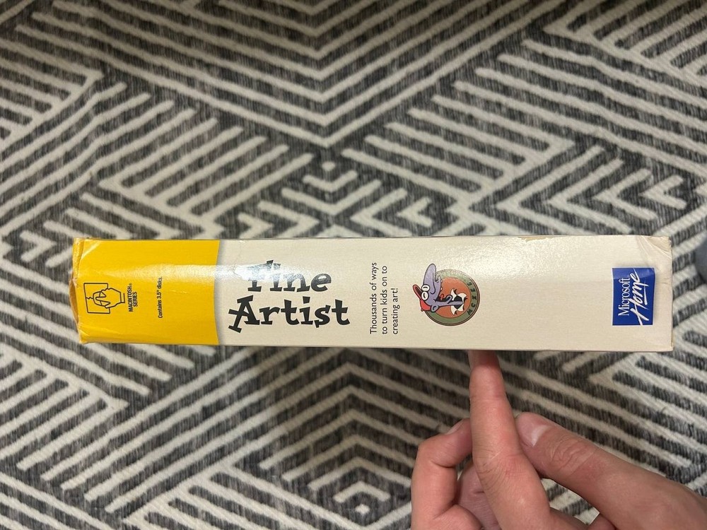 Microsoft Fine Artist Macintosh Software Boxed Promo Sample Missing Disk 1