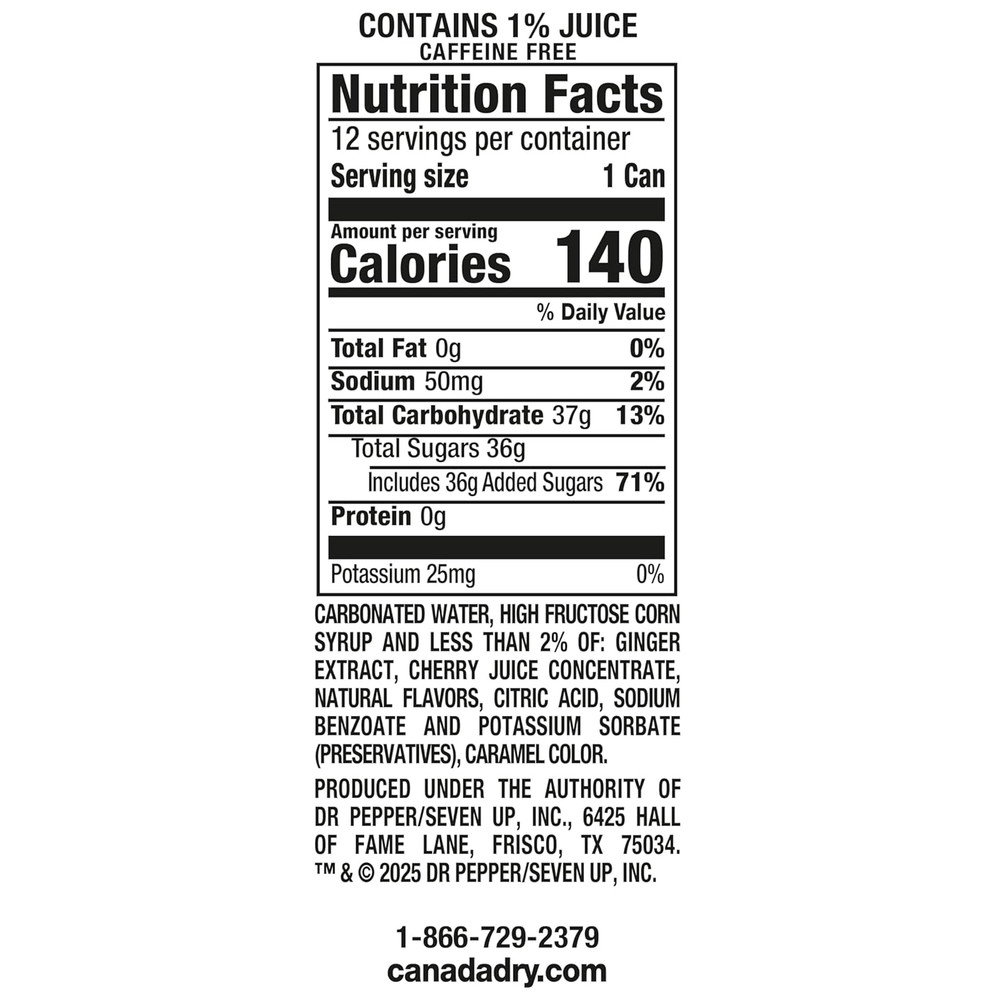 Cherry Gingerale Fruit Splash 12Oz, Pack of 12