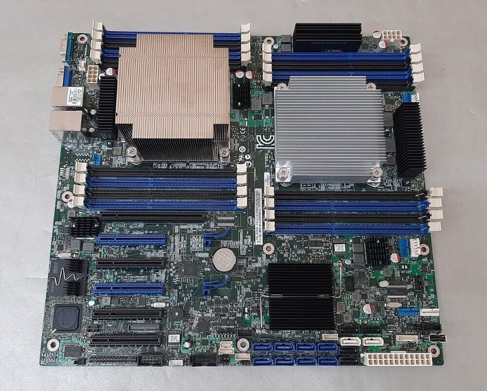Intel S2600CP Socket R C602 Chipset E-ATX Server Board w/ 2 Xeon E5-2640V2 CPUs