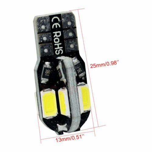 10pcs LED T10 194 168 W5W Canbus White Dome License Side Marker Light Bulb 6000K