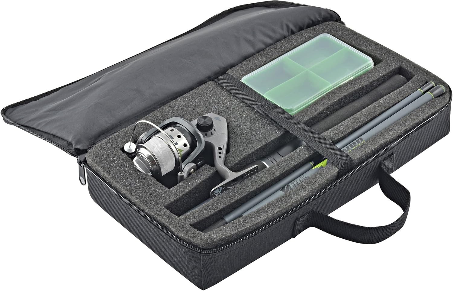 South Bend Fishing Raven 6-Section 6' MED Spinning Rod / Reel Combo Travel Pack