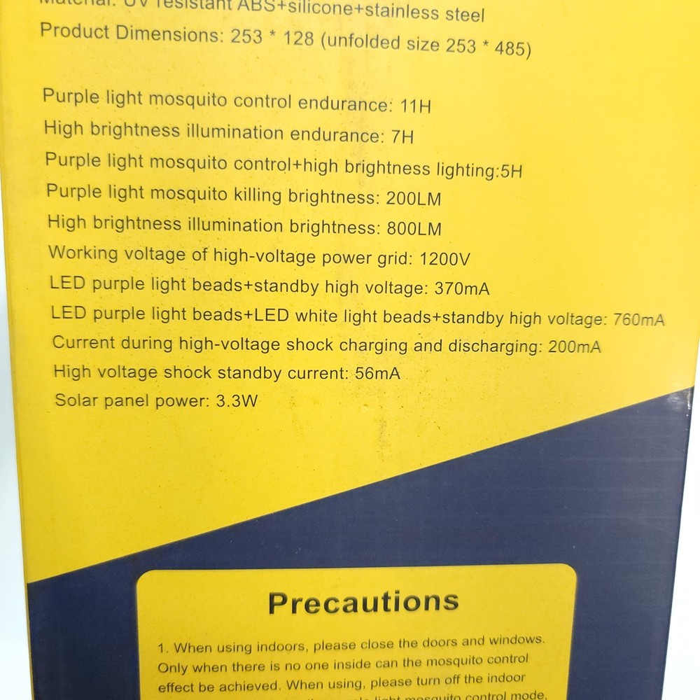 Solar Bug Zapper LED Light Portable Smart Light Sensing