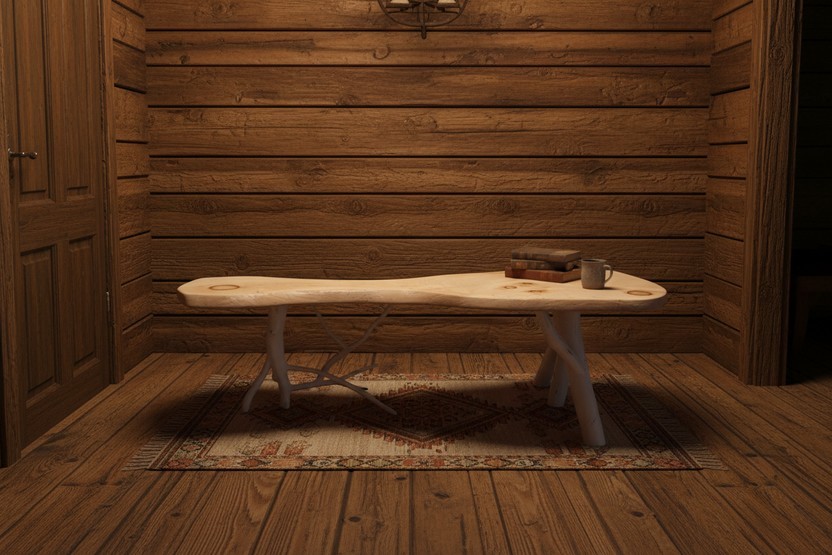 Handcrafted Wooden Coffee Table