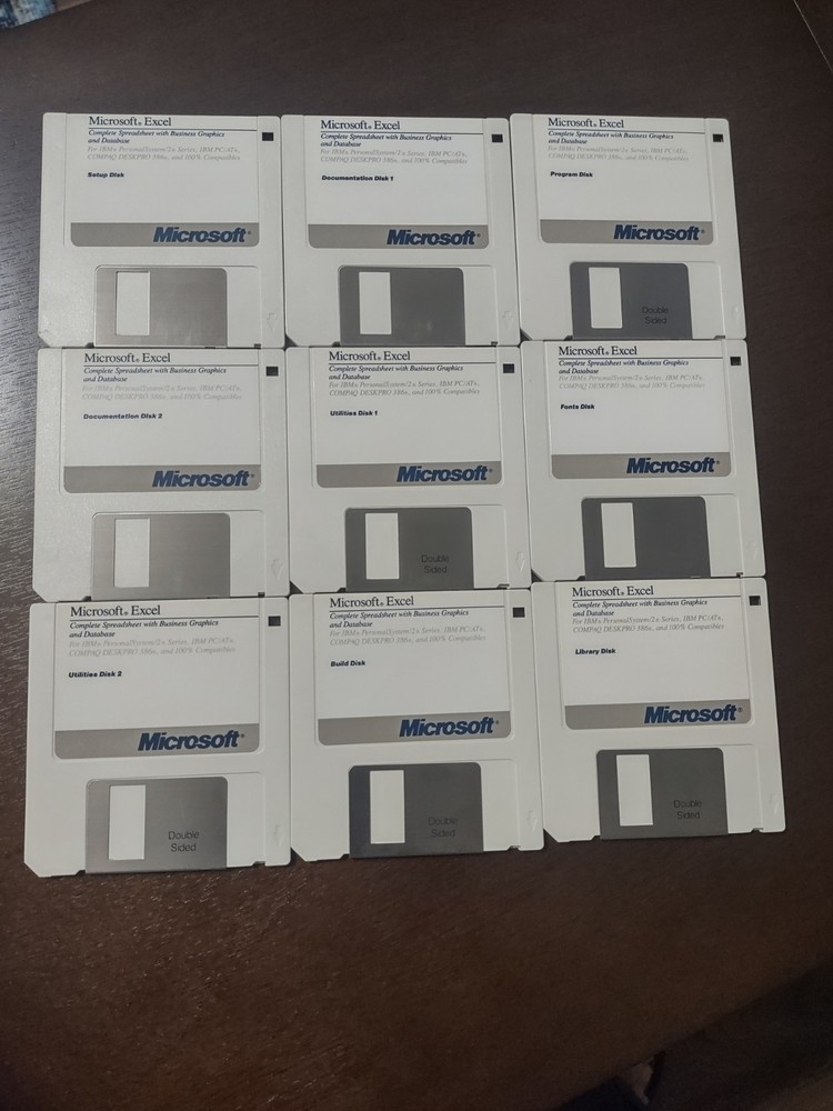 Microsoft Excel Computer Disk Vintage