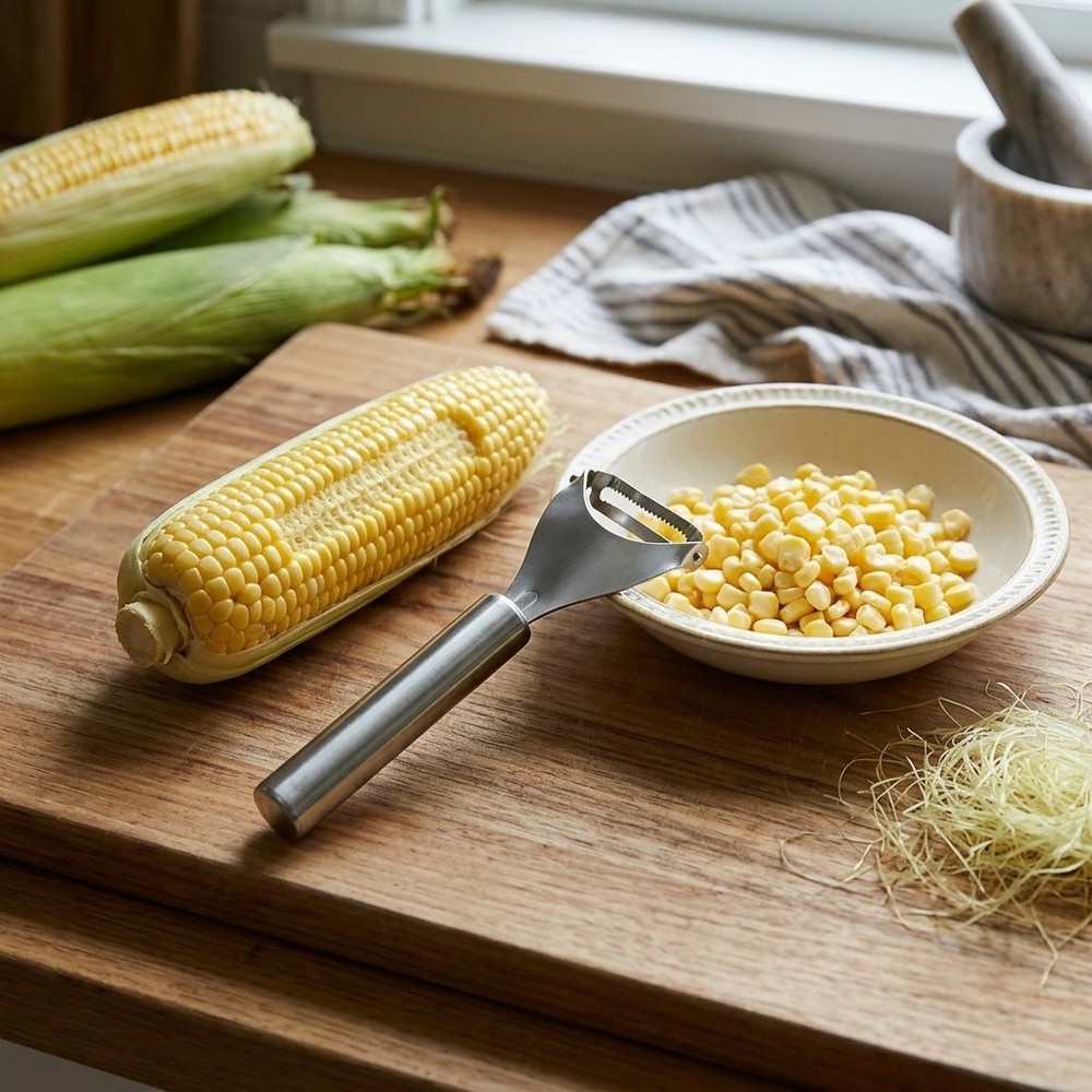 Manual Corn Kernel Remover Stainless Steel Corn Stripper for Home Kitchen