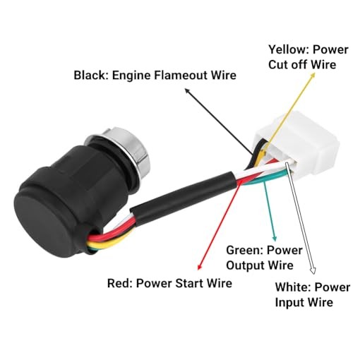 Ignition Key Switch 5 Wire with 2 Keys for 178F 186F Air Cooled Engine
