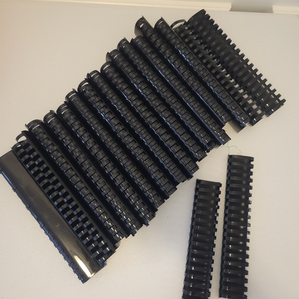 32 Plastic Comb Binding Spines 2 Inch Diameter Letter Size Black Binder
