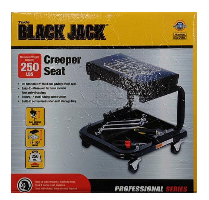 Torin Jacks TR6100W Creeper Seat, Black