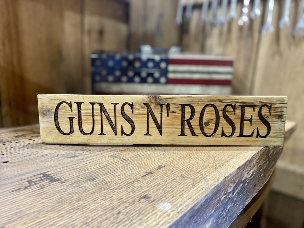 Rustic Man Cave Sign - Guns -N- Roses