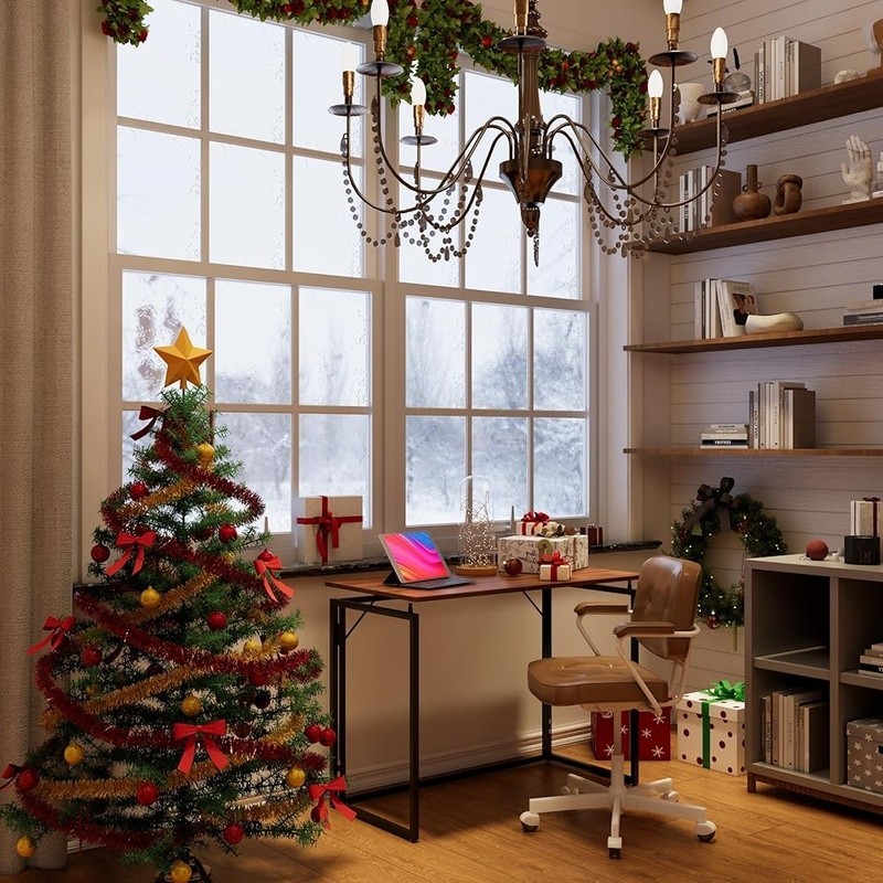 Foldable Compact Desk Portable Table No Assembly Minimalist Office Study Space