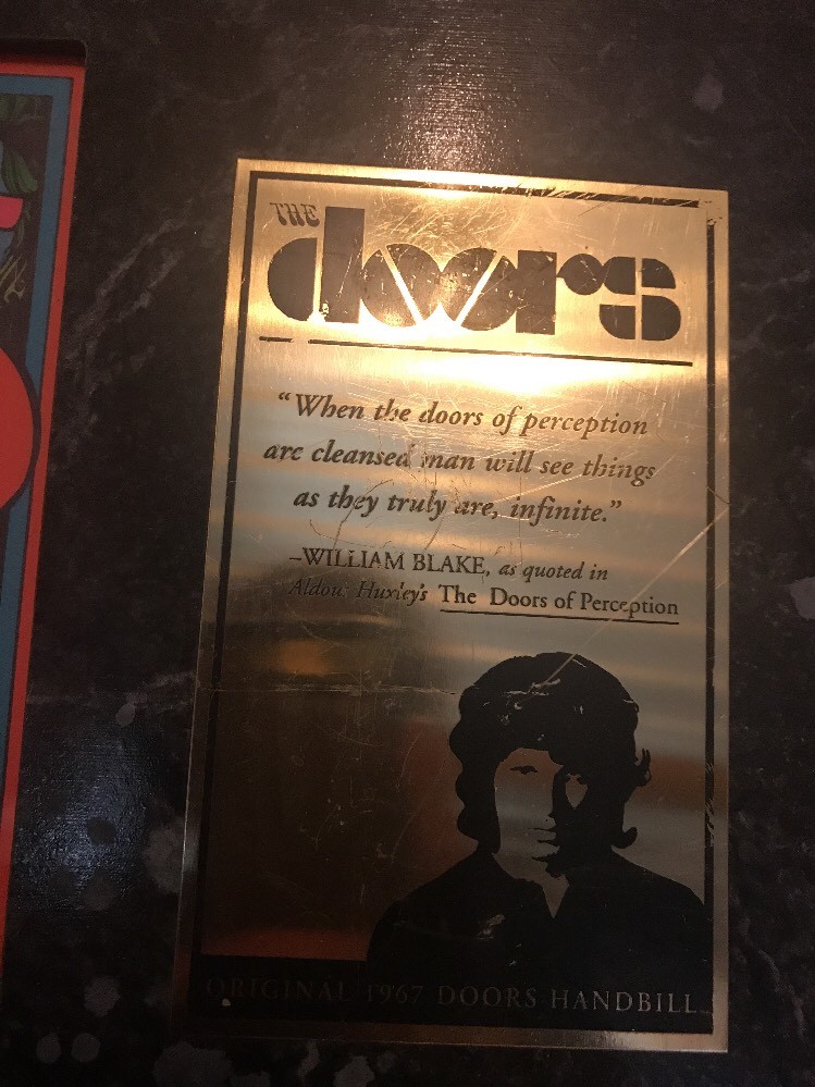 The Doors Procol Harum Original 1967 Concert Handbill on plaque B7