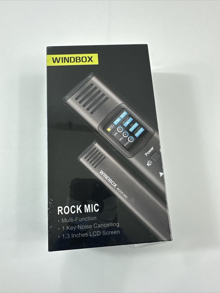 Windbox Rock Mic Multi Function, 1 key noise cxl, 1.2" LCD screen NEW
