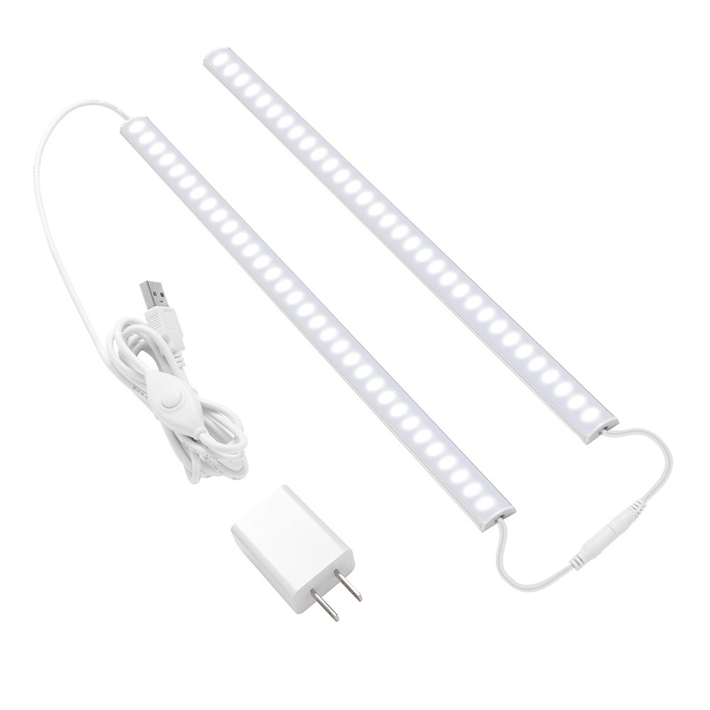 Plugin Under Cabinet Lighting, 2pcs 12 Inch Dimmable Closet Light, Cold White...