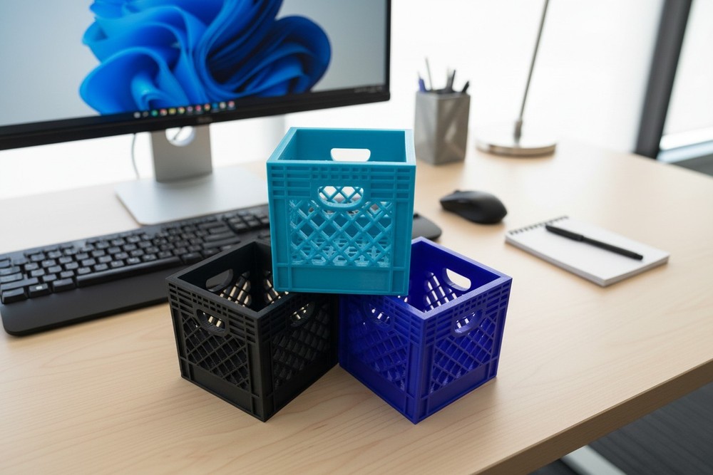 Large Mini Crate 3x3x3 – 3D Printed Storage Box