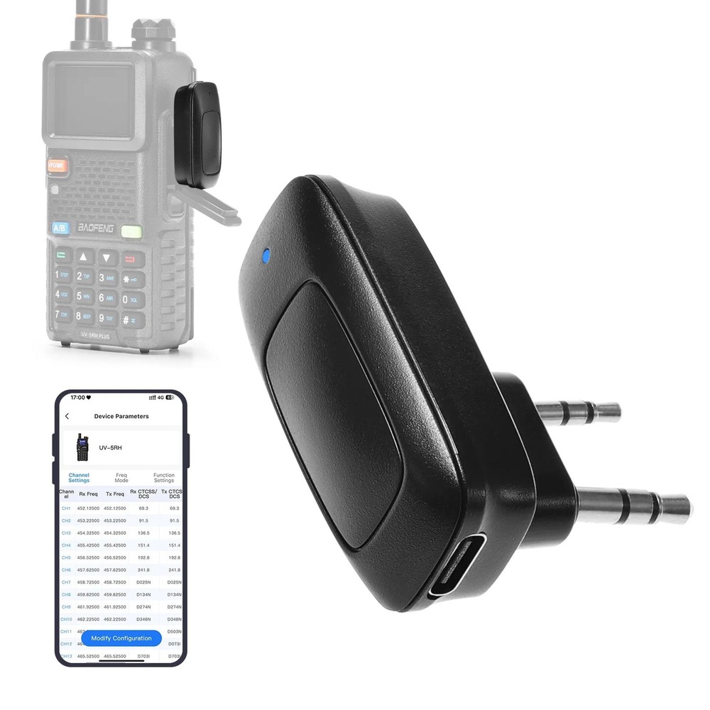 Baofeng BT-A1D Wireless Programming Adapter, BT APP Radio Programmer, Fast Chann