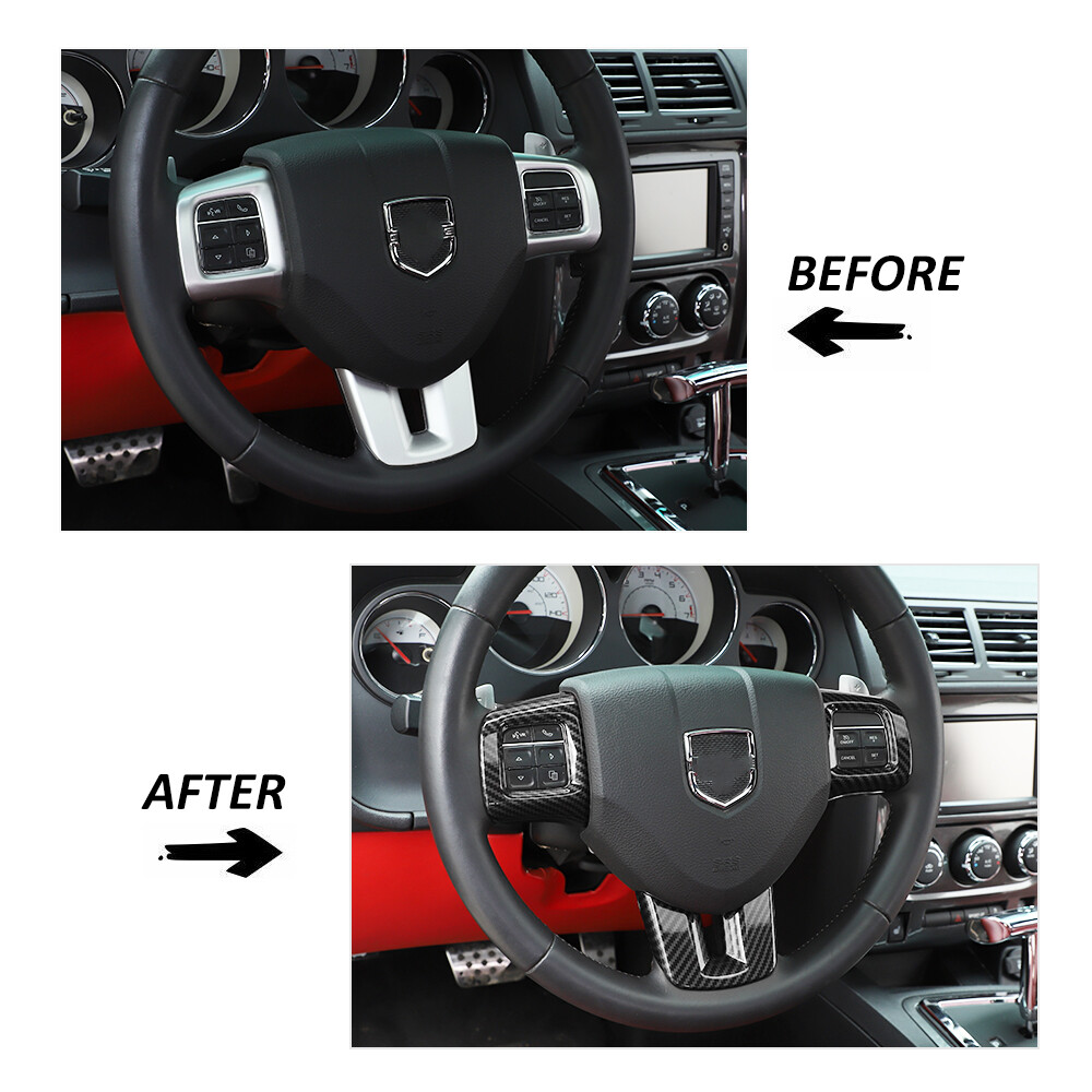 For Dodge Challenger 09-14 Carbon Full Decor Center Console Panel Cover Kit,16pc