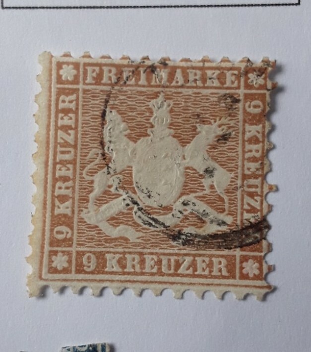 Wurttemberg 1863 sg 56 fu certified