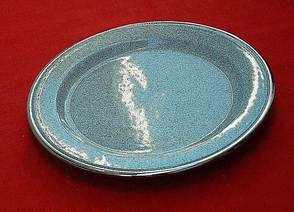 Baldell Ceramic Granito Silver Platter Buffet Serving Tray Round12in
