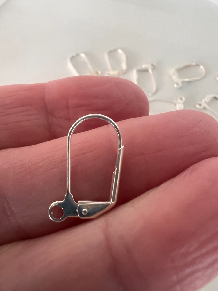 Silver earring findings lot