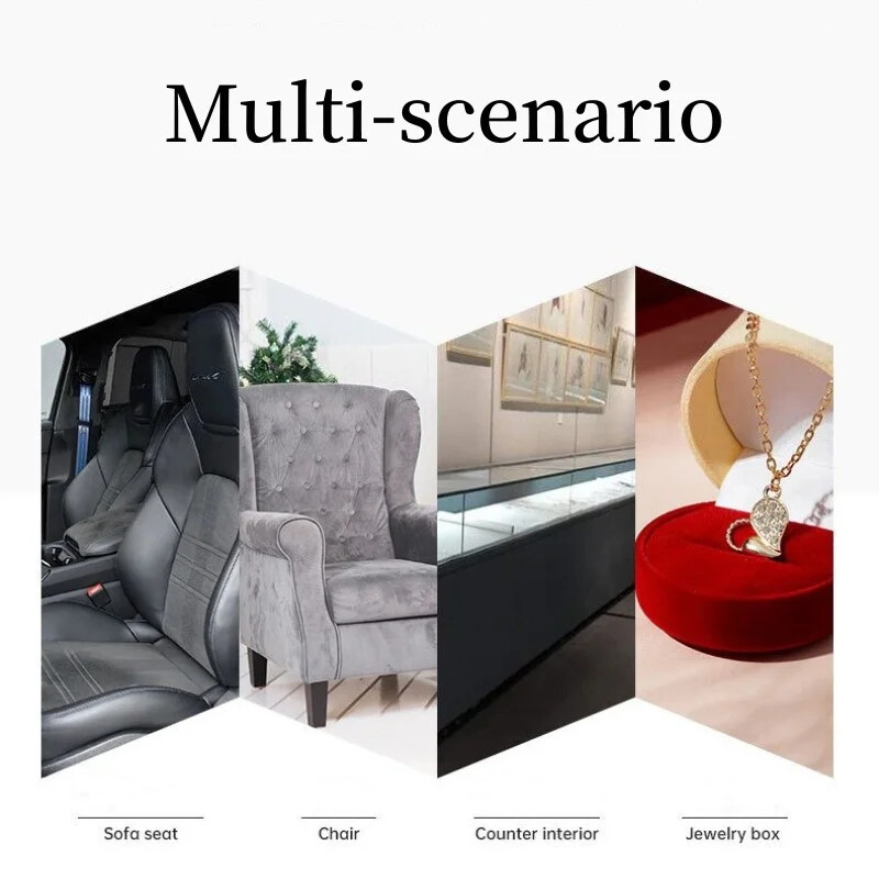 Self Adhesive Faux Suede Fabric Wrap Film Sticker Stretch DIY Car Interior Craft