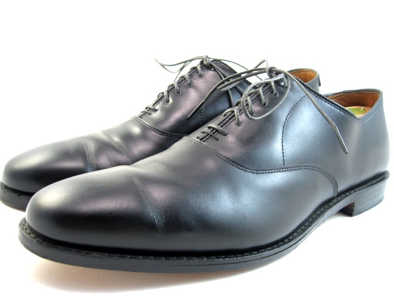 Allen Edmonds "CARLYLE" Men's Leather Plain Toe Oxfords 13 B Black USA (973)