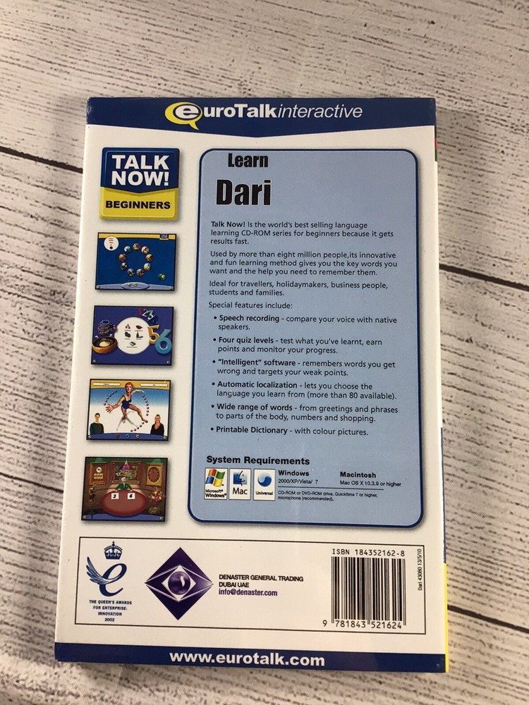 Talk Now! Learn Dari EuroTalk Interactive CD-ROM NEW SEALED