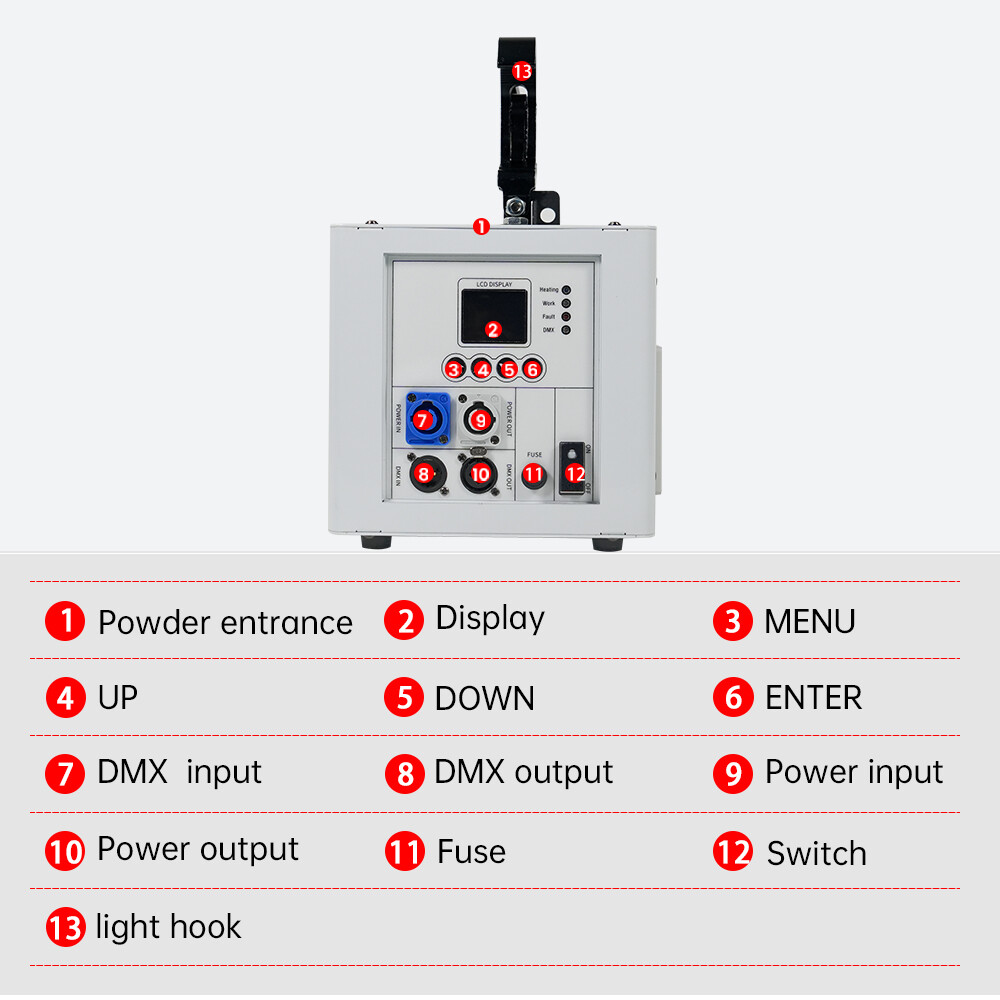 4Pcs 800W Waterfall Cold Spark Machine Spray Down Stage Effect Wedding Events