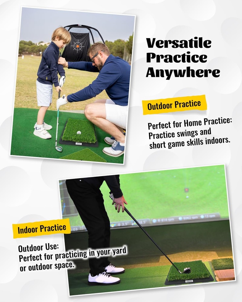 Golf Hitting Mat – Practice Mat with Swing Path Feedback & Impact Detection...