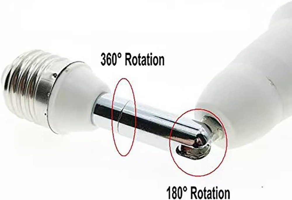 E26/E27 Light Socket Extender, 4.5 Inch Extension,Adjustable Vertical...